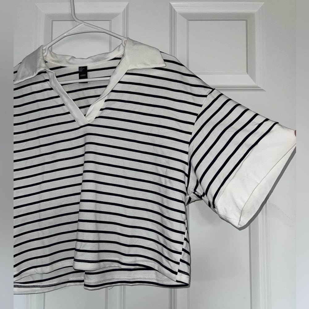 Oversized Fit Cropped Top Size M